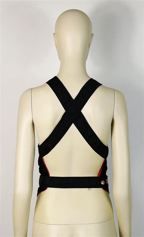 Jean Paul Gaultier Safe Sex Nylon Bondage Backless Utilitarian Vest