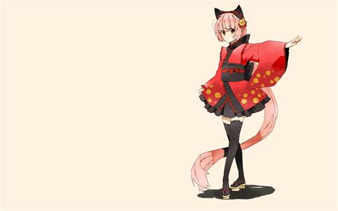 320x570 Resolution Female Anime Character In Red Kimono Hd Wallpaper