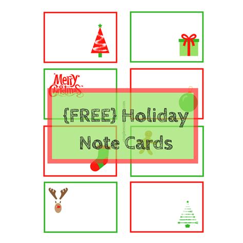The beginning of your message should include short and sweet greetings that serve as a festive way to address your card recipients. Holiday Note Cards: Free Printable - Simple Mom Review