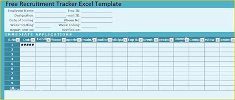 45 Free Recruitment Tracker Excel Template Heritagechristiancollege