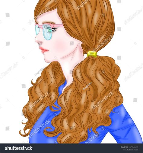girl glasses red hair anime style stock illustration 2077846411 shutterstock