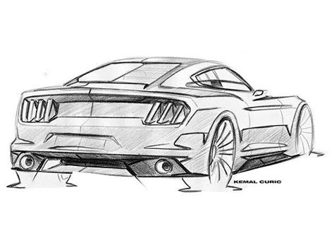 Ford Mustang 2015 Kemal Curic Design Mustang Art Concept Car Sketch