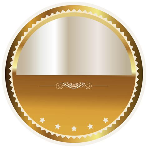 Gold And White Seal Badge Png Clipart Picture Clip Art Badge White Seal
