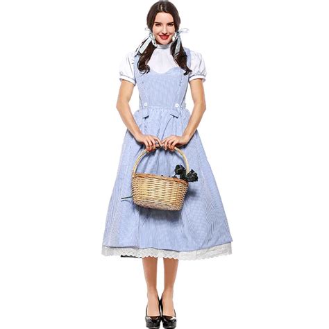 The Wonderful Wizard Of Oz Dorothy Cosplay Set Plus Size Women Cotton