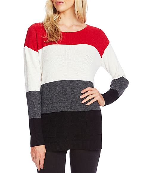 Vince Camuto Colorblocked Waffled Sweater Macys