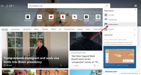 How To Change The Look Of Microsoft Edge Homepage In Windows 10