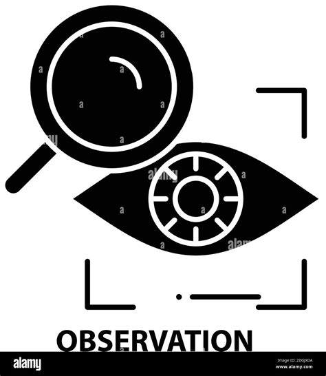 Observation Icon Black Vector Sign With Editable Strokes Concept