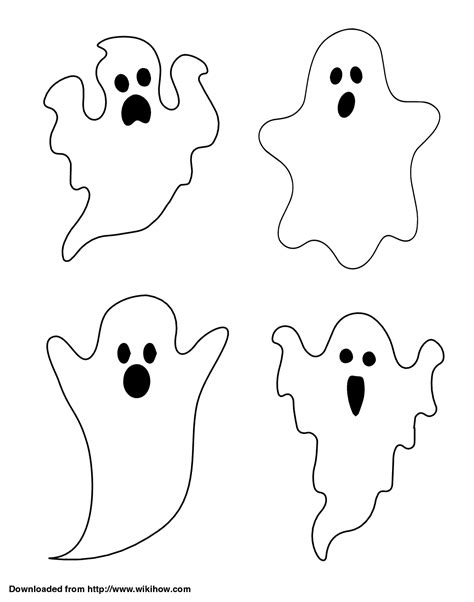 Ghost Outline Printable Bricolage Halloween Halloween Templates