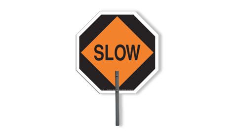 18 X 18 Slow Sign Paddle Voss Signs