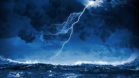 Ocean Thunderstorm Sound With Rain Thunders Seagulls Shiphorns
