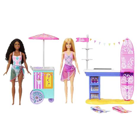 Barbie Beach Boardwalk Playset With Barbie “brooklyn” And “malibu” Dolls Shop Mattel Australia