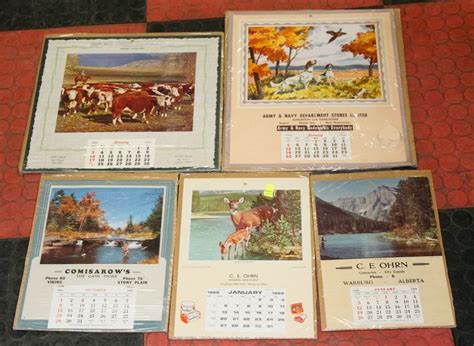 Bundle Of Vintage Calendars Kastner Auctions