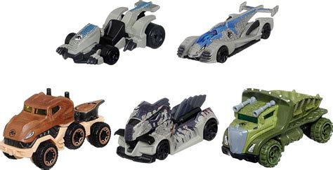 Hot Wheels Jurassic World Dominion Toy Character Cars 5 Pack In 164 Scale Beta