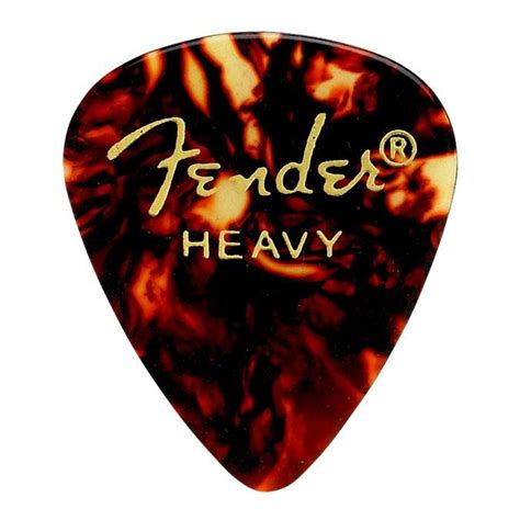 Fender 12 Pack 351 Shape Heavy Guitar Picks Tortoise Shell Guitar