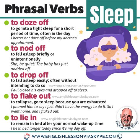 Phrasal Verbs Connected With Sleep • Learn English With Harry 👴