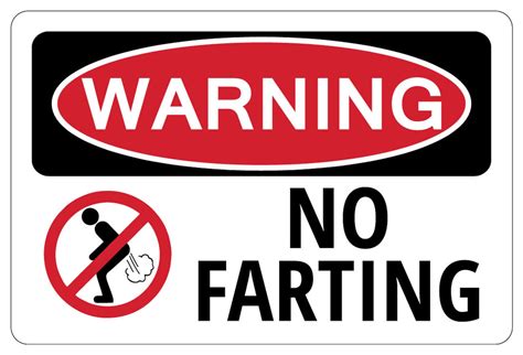 No Farting Warning Funny Novelty Sign Novelty T Etsy