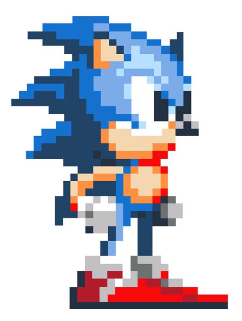 16 Bit Sonic By Nathanmarino Retro Gaming Art Pixel Art Sonic