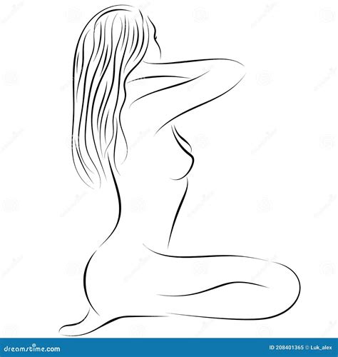 Nude Woman Vector Stock Vector Illustration Of Single