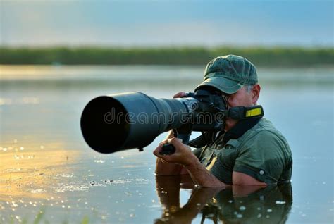 Wildlife Photographer Outdoor Stock Image Image Of Photographer
