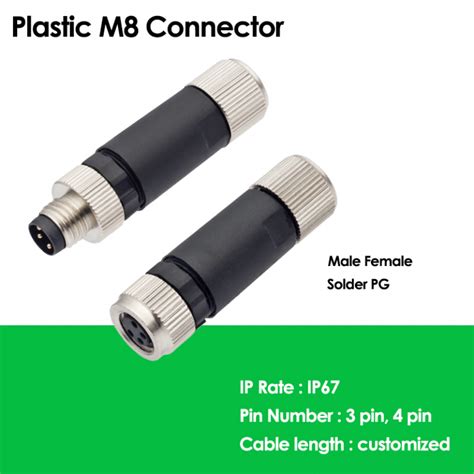 M8 Connector 4 Pin Male And Female Shine Industry