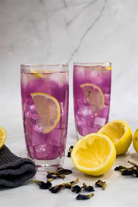 Butterfly Pea Lemonade Magic Purple Lemonade Decorated Treats