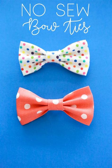 These Diy No Sew Bow Ties Are So Easy To Make And Lets Face It They