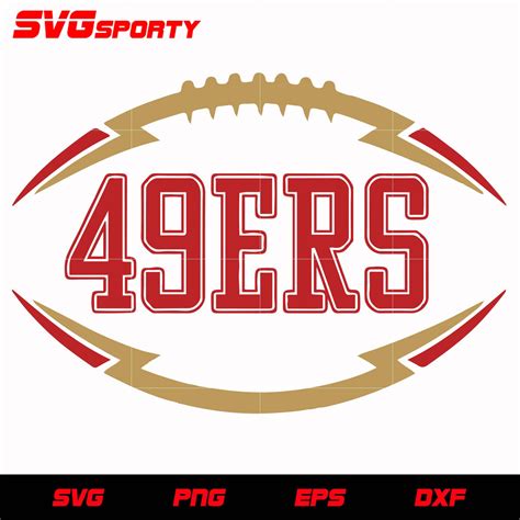 San Francisco 49ers Text In Ball 2 Svg Nfl Svg Eps Dxf Png Digita