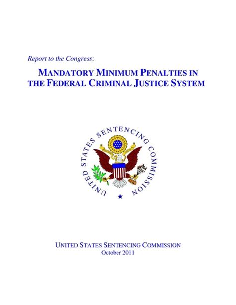 Us Sentencing Commission Report To Congress On Mandatory Minimum Penalties 2011 Prison Legal News