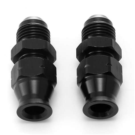2pcs 6an Male To 38 Thread Tube Hardline Fuel Line Adapter Fitting