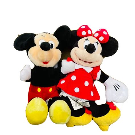 Vintage Mickey And Minnie Mouse Plush Walt Disney World Disney Store