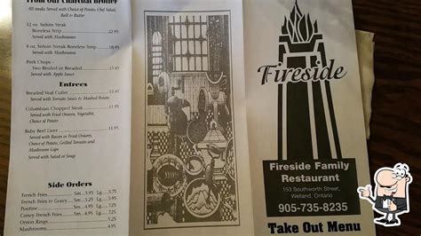 Fireside Restaurant In Welland Restaurant Menu And Reviews