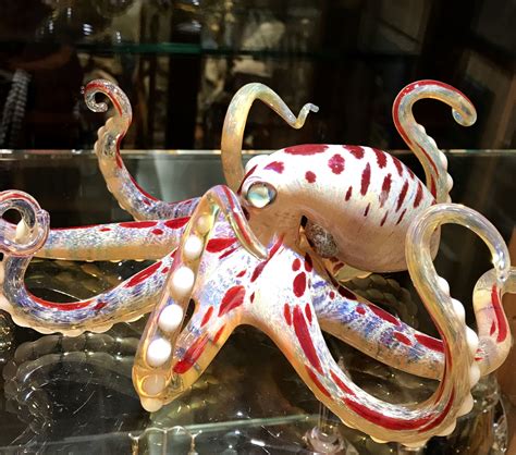 Hand Blown Glass Octopus Glass Art Hand Blown Glass Glass Blowing