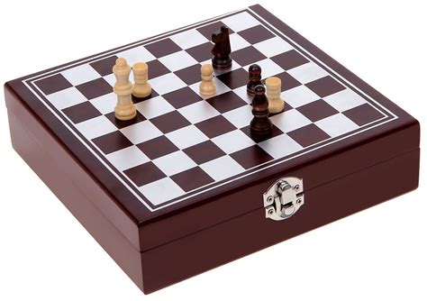 Шах в дървена кутия Комплект с аксесоари за вино игра Storebg