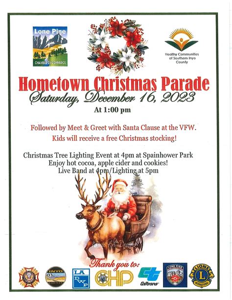 Hometown Christmas Parade Lone Pine Chamber Of Commerce