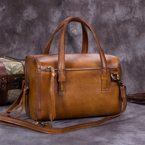 Vintage Genuine Leather Handmade Handbag Crossbody Shoulder Bags Purses