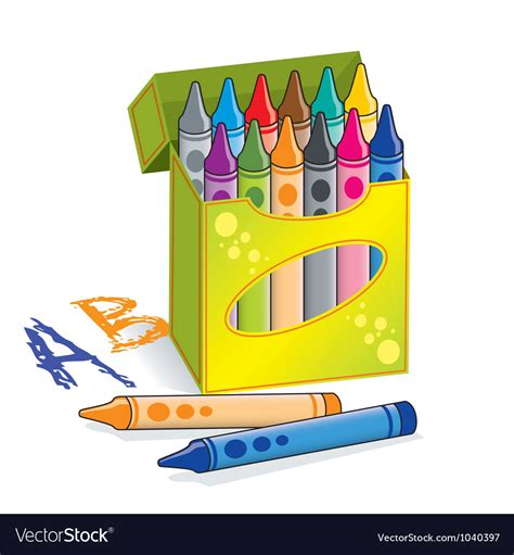 Crayons Royalty Free Vector Image Vectorstock