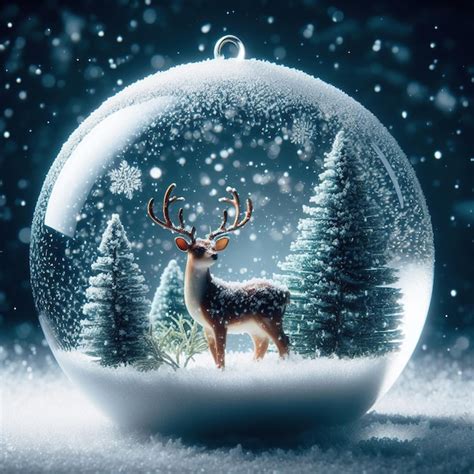 Premium Ai Image Winter Wonderland Christmas Snow Globe