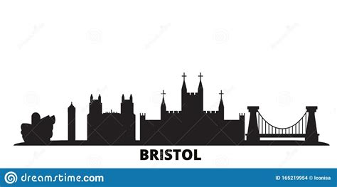 United Kingdom, Bristol City Skyline Isolated Vector Illustration. United Kingdom, Bristol ...