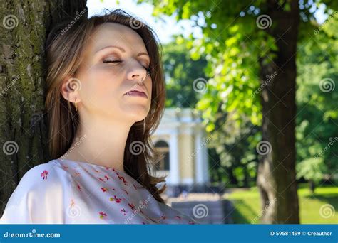 Portrait Of A Girl With A Calm Expression On His Face Stock Image
