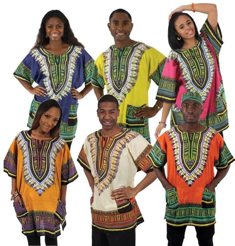 Set Of 6 Traditional Print Dashikis African Fashion African Clothing