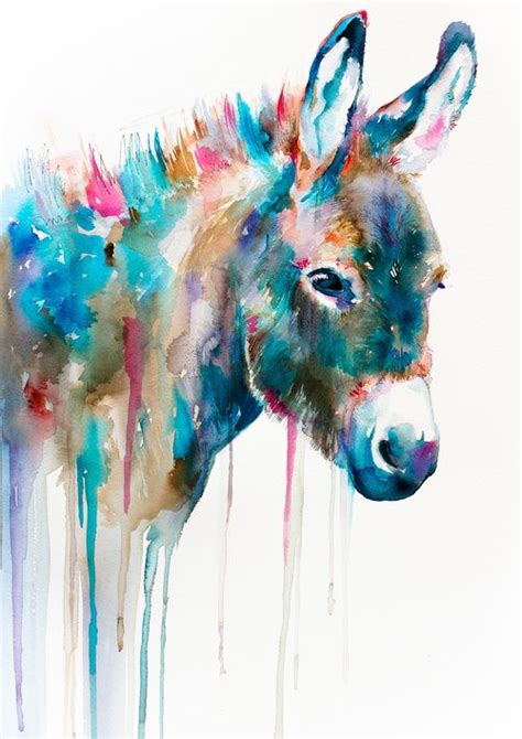 Donkey Art Print Donkeys And Art