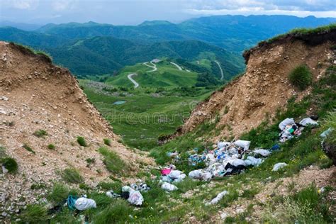 Garbage Dump In The Mountains Stock Image Image Of Container Bottle