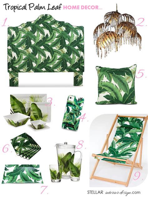 Tropical Palm Leaf Decor Stellar Interior Design