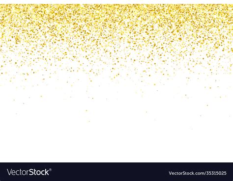 Gold Glitter Particles On White Background Vector Image