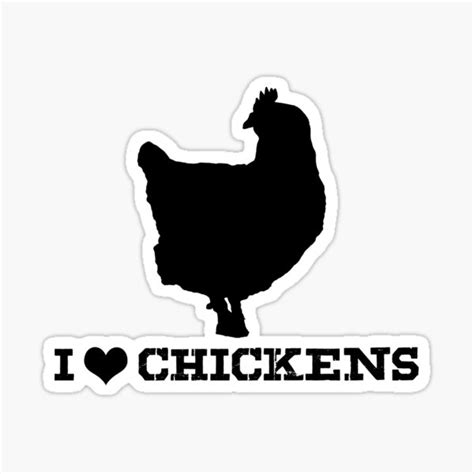 I Love Chickens Sticker By Arowanhomestead Redbubble