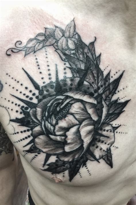 Tattoo Uploaded By Elva Stefanie • Blackwork Peony • Tattoodo