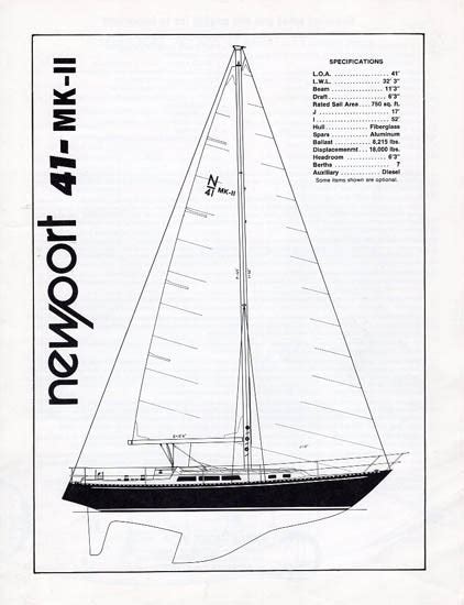 Newport 41 Mark Ii Specification Brochure Sailinfo I