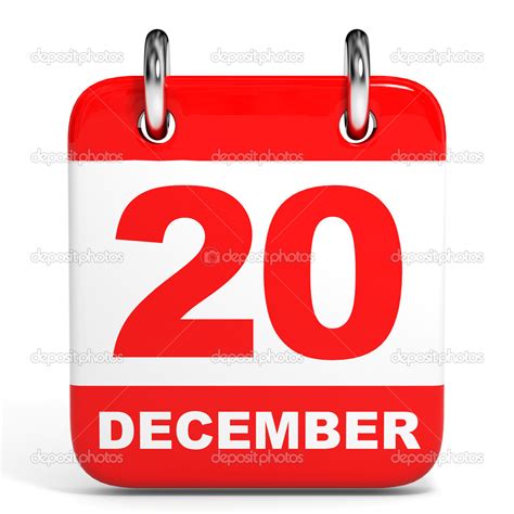 Calendar 20 December — Stock Photo © Icreative3d 44512837
