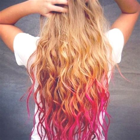 Dip Dye Hair From Dirty Blonde To Pink Hair Pinterest