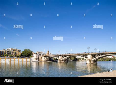The Triana Bridge Of Puente De Isabel Ii Sevilla Andalusia Spain